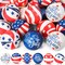 36 Pcs 4th of July Stress Balls 2.5 Inch Mini Patriotic Red White Blue American Flag Memorial Day Independence Day Stress Relief Toy for Girls Boys USA Party Supplies Gifts Bag Fillers